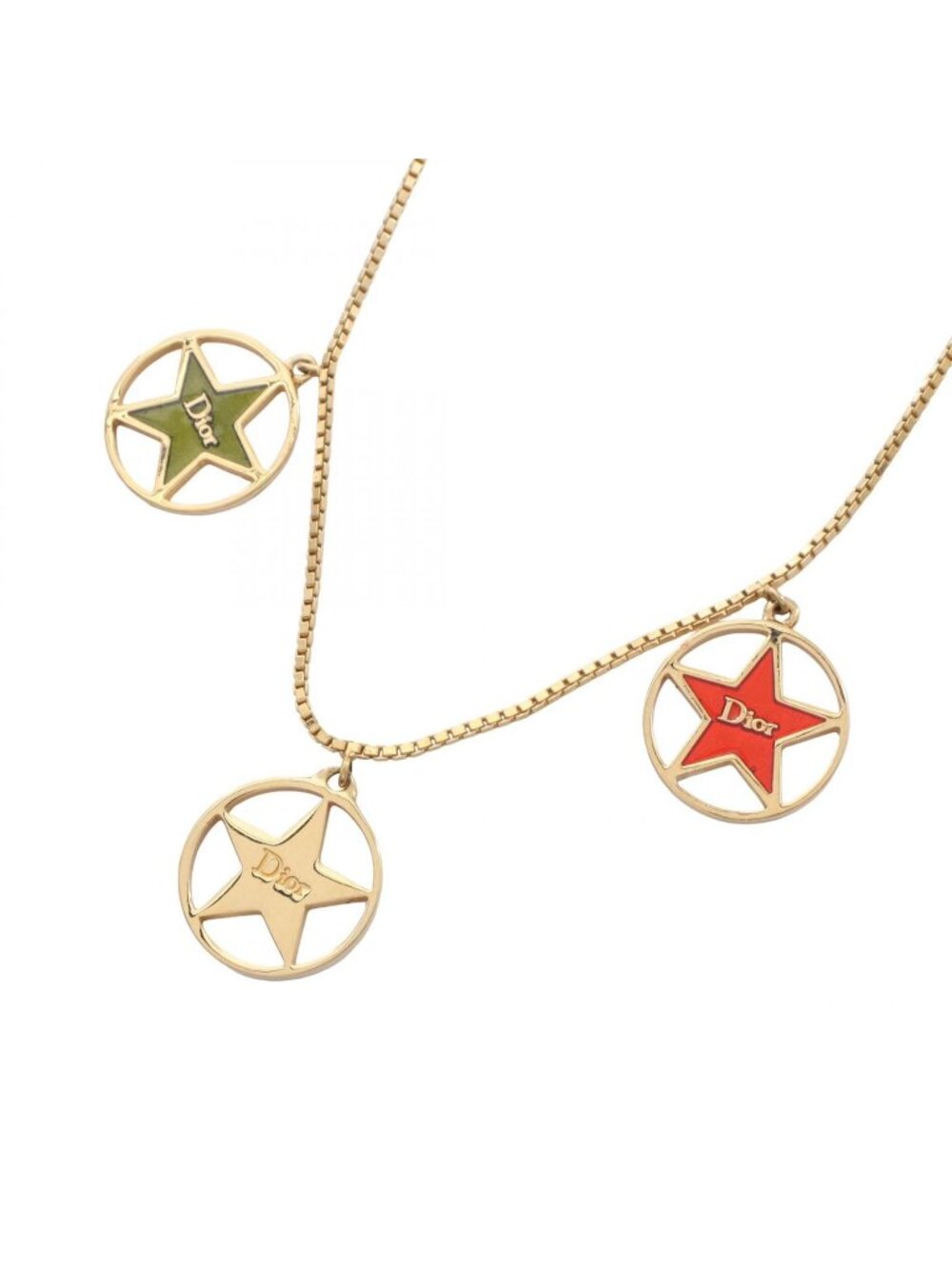 Dior Necklace Circle Star Logo